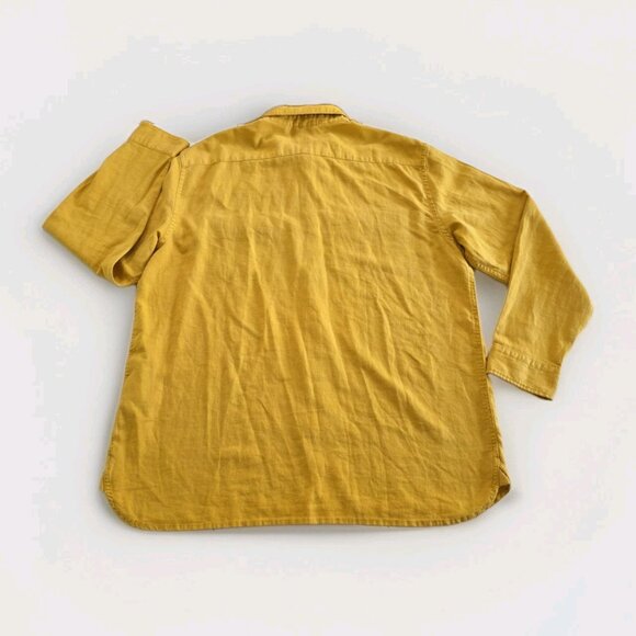 Levi's Relaxed Fit Shirt Mens L Mustard Yellow LS Cotton Buttons Pockets Western - Picture 14 of 16